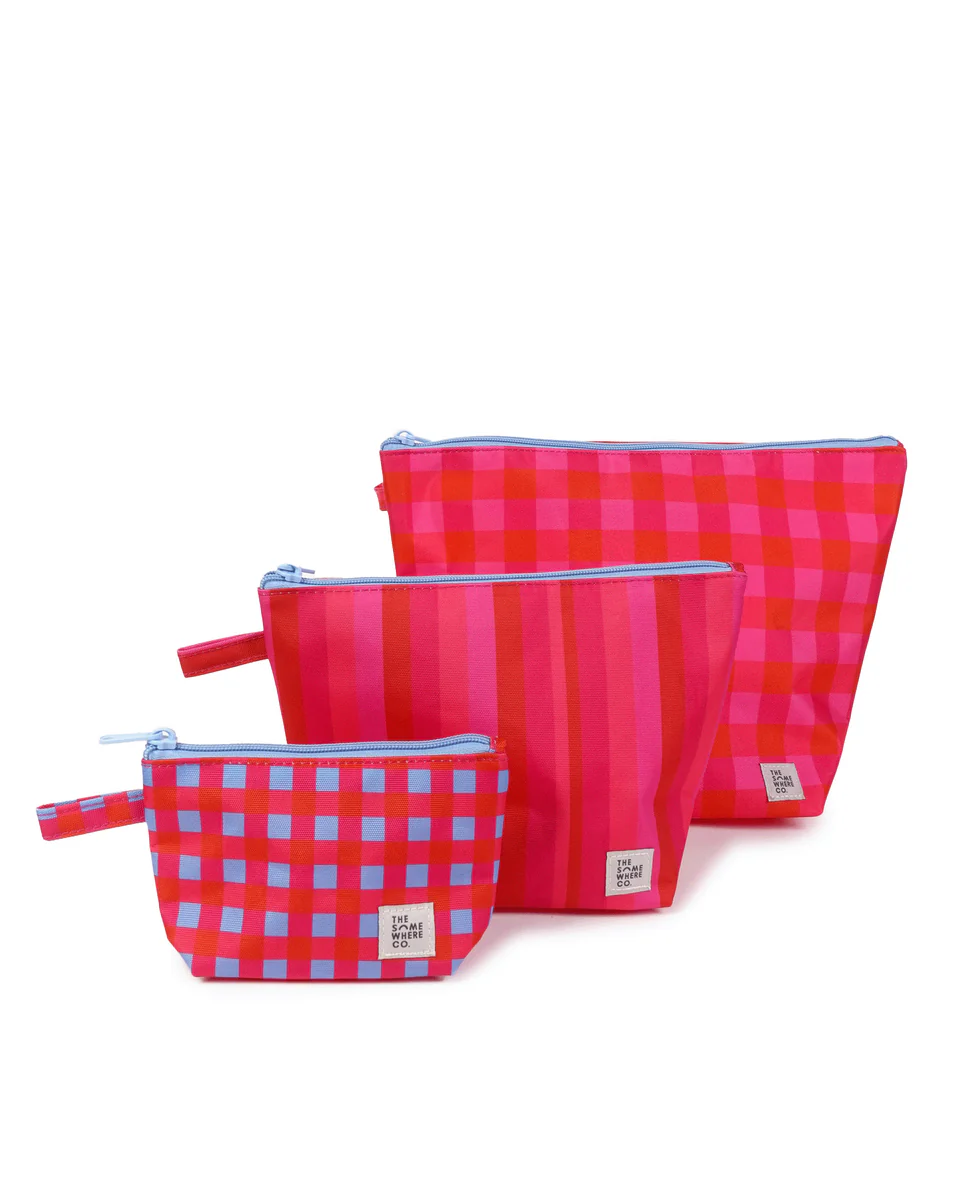 THE SOMEWHERE CO - HANDY POUCH TRIO | CHERRY PIE