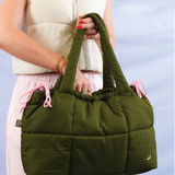 THE SOMEWHERE CO - MARSHMALLOW MIDI TOTE | KHAKI