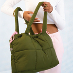 THE SOMEWHERE CO - MARSHMALLOW MIDI TOTE | KHAKI