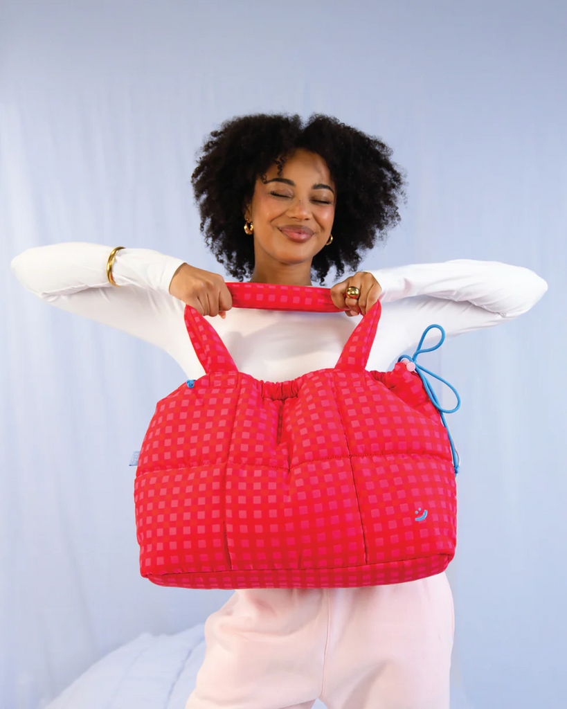 THE SOMEWHERE CO - MARSHMALLOW MIDI TOTE | CHERRY PIE