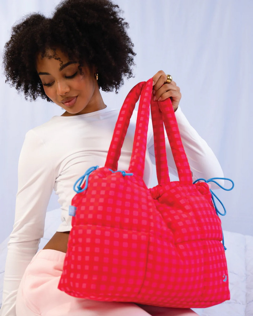 THE SOMEWHERE CO - MARSHMALLOW MIDI TOTE | CHERRY PIE