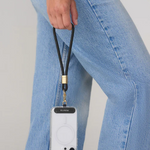 KLIPSTA - LOOP PHONE WRIST STRAP | GOLD + BLACK