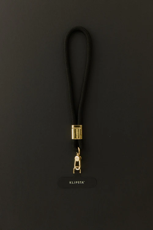 KLIPSTA - LOOP PHONE WRIST STRAP | GOLD + BLACK