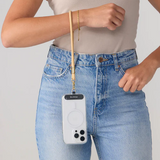 KLIPSTA - LOOP PHONE WRIST STRAP | GOLD + TAN