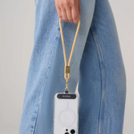 KLIPSTA - LOOP PHONE WRIST STRAP | GOLD + TAN
