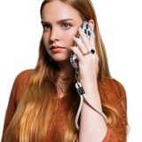 KLIPSTA - LOOP PHONE WRIST STRAP | GOLD + STONE
