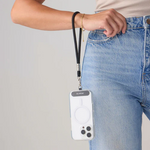 KLIPSTA - LOOP PHONE WRIST STRAP | SILVER + BLACK