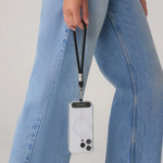 KLIPSTA - LOOP PHONE WRIST STRAP | SILVER + BLACK