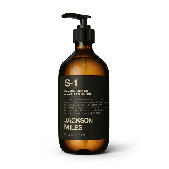 JACKSON MILES - S-1 HAVANA TOBACCO & VANILLA MENS SHAMPOO 500ML