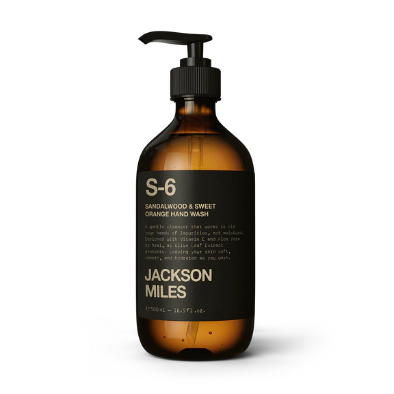 JACKSON MILES - S-6 SANDALWOOD & SWEET ORANGE NOURISHING HAND WASH 500ML