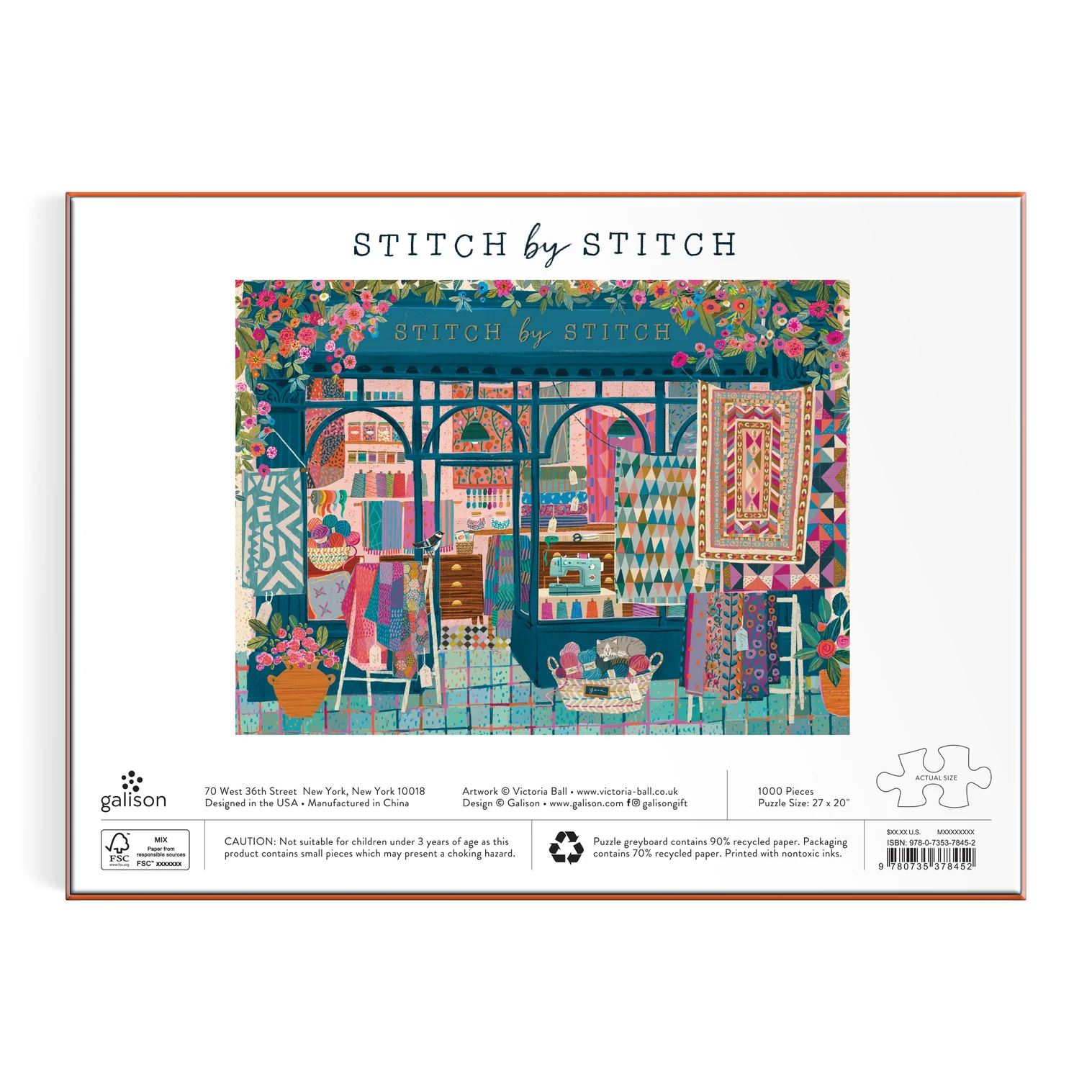 GALISON - VICTORIA BALL | STITCH BY STITCH PUZZLE-1000PC