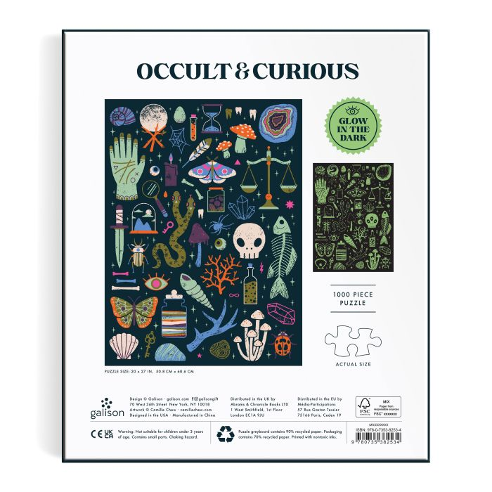 GALISON - OCCULT AND CURIOUS GLOW IN THE DARK PUZZLE | 1000PC
