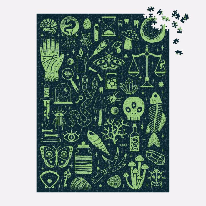GALISON - OCCULT AND CURIOUS GLOW IN THE DARK PUZZLE | 1000PC