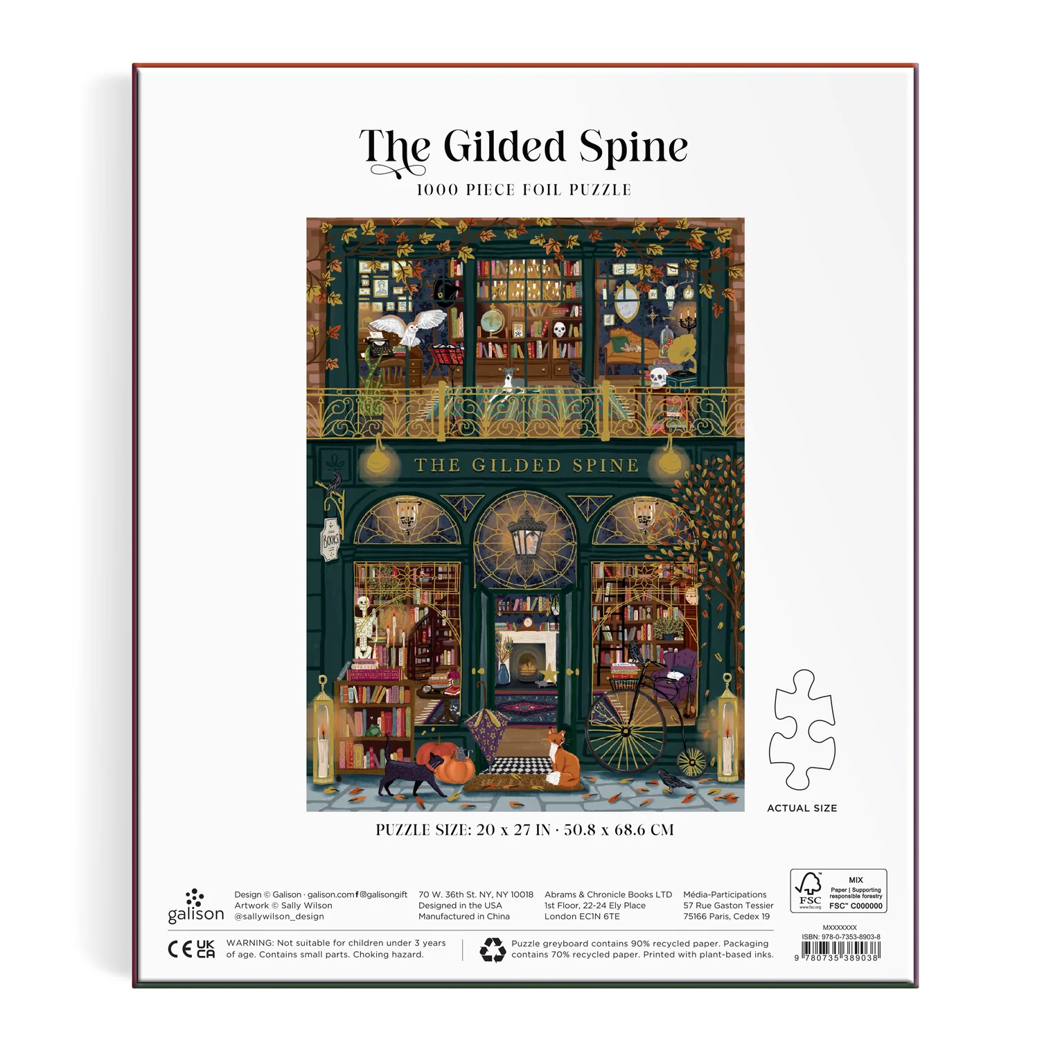GALISON - THE GILDED SPINE | FOIL PUZZLE-1000PC
