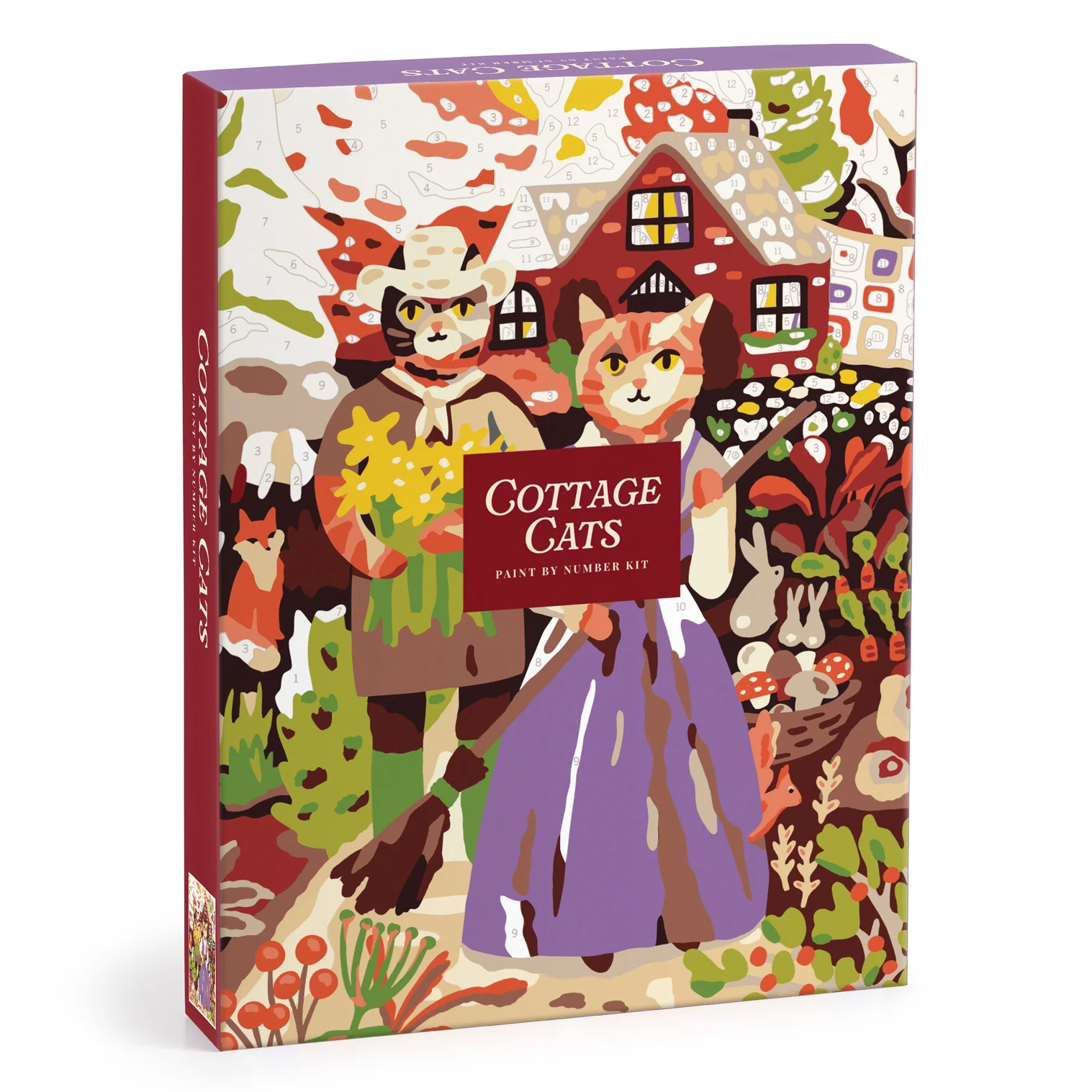 GALISON - COTTAGE CATS | 9 X 12 PAINT BY NUMBER KIT