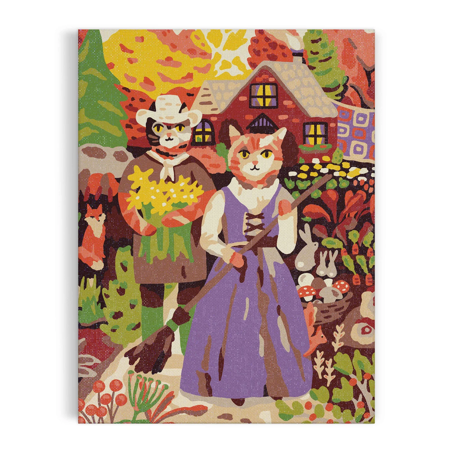 GALISON - COTTAGE CATS | 9 X 12 PAINT BY NUMBER KIT