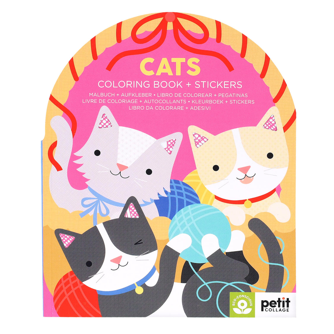 PETIT COLLAGE - COLOURING BOOK WITH STICKER | CATS