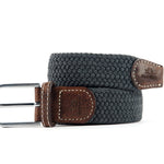 BILLYBELT Elastic Braided Belt Flannel Grey