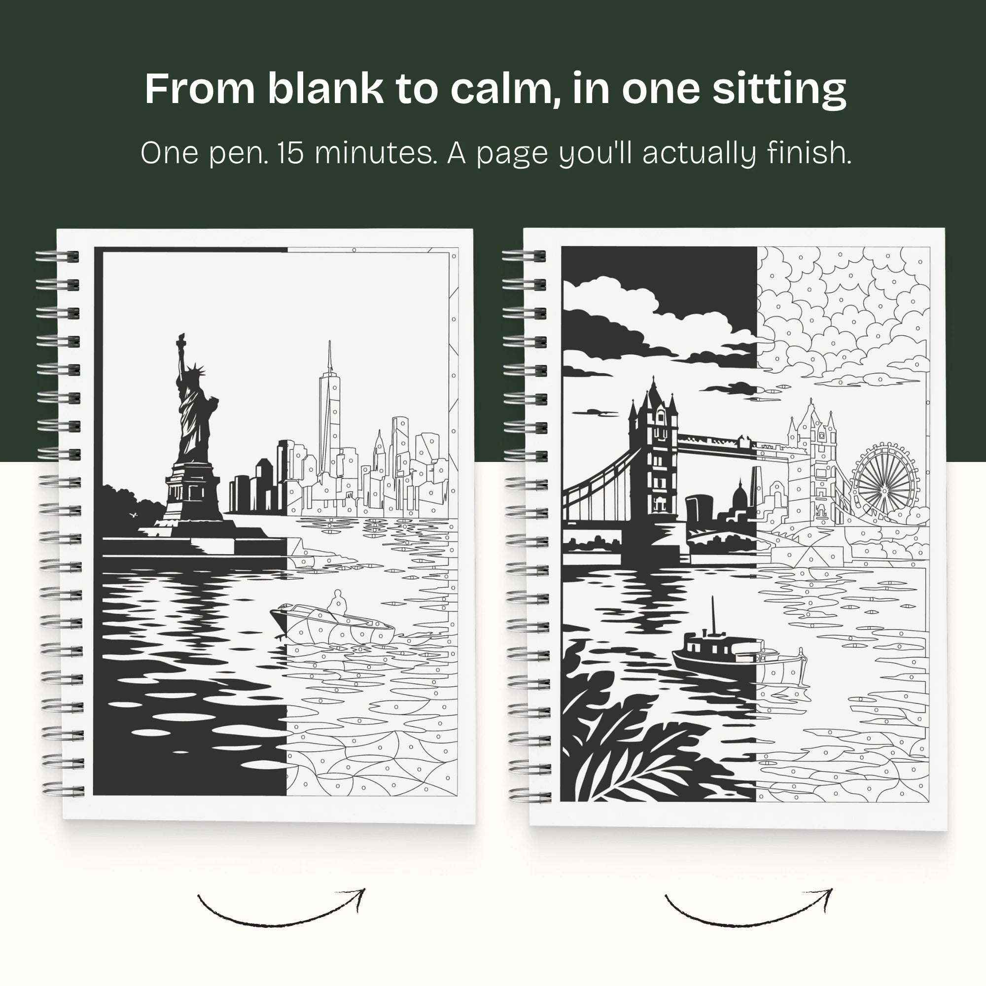 Still&Slow One Colour Colouring Book Cities Edition