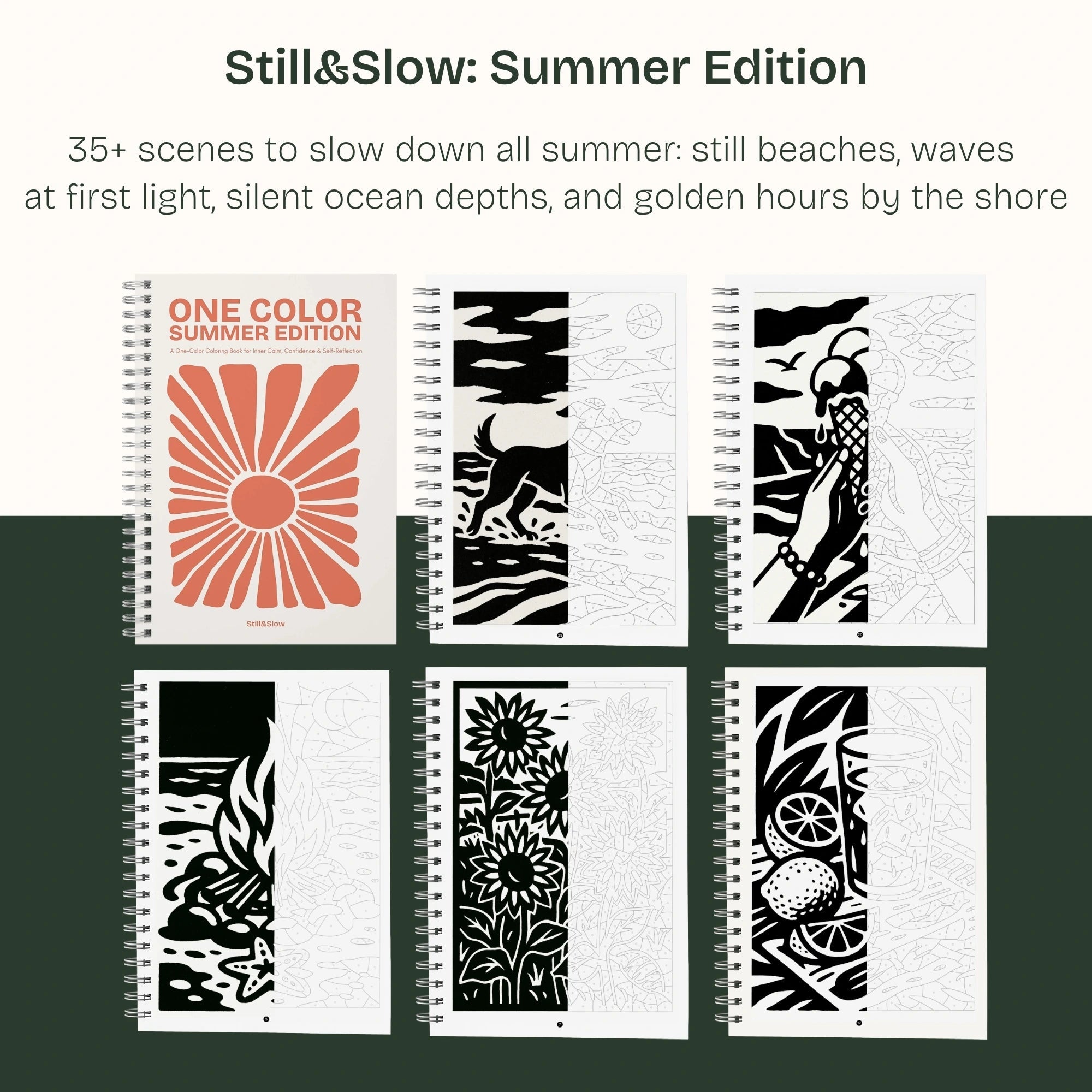 Still&Slow One Colour Colouring Book Summer Edition