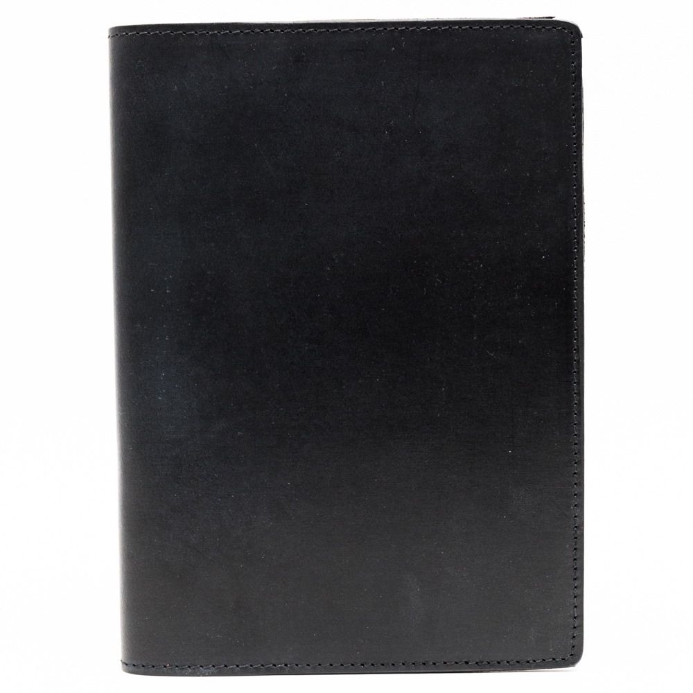 HELLO SUNDAY - A5 LEATHER NOTEBOOK COVER WITH APICA NOTE BOOK | BLACK