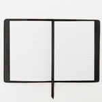 HELLO SUNDAY - A6 LEATHER NOTEBOOK COVER WITH APICA NOTE BOOK | BLACK