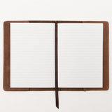 HELLO SUNDAY - A6 LEATHER NOTEBOOK COVER WITH APICA NOTE BOOK | TAN