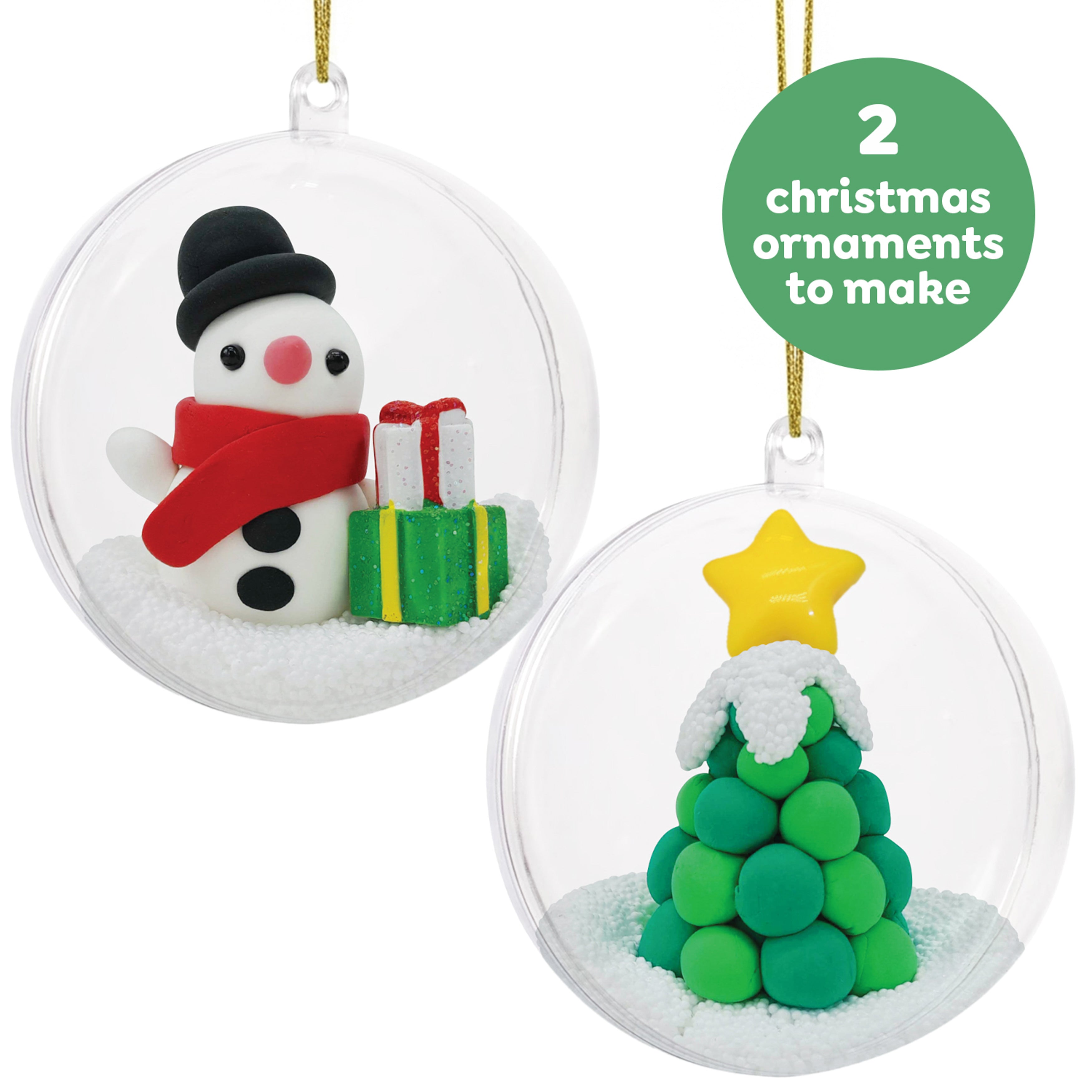 TIGER TRIBE - CLAY CRAFT | ORNAMENT KIT | SNOWMAN & TREE