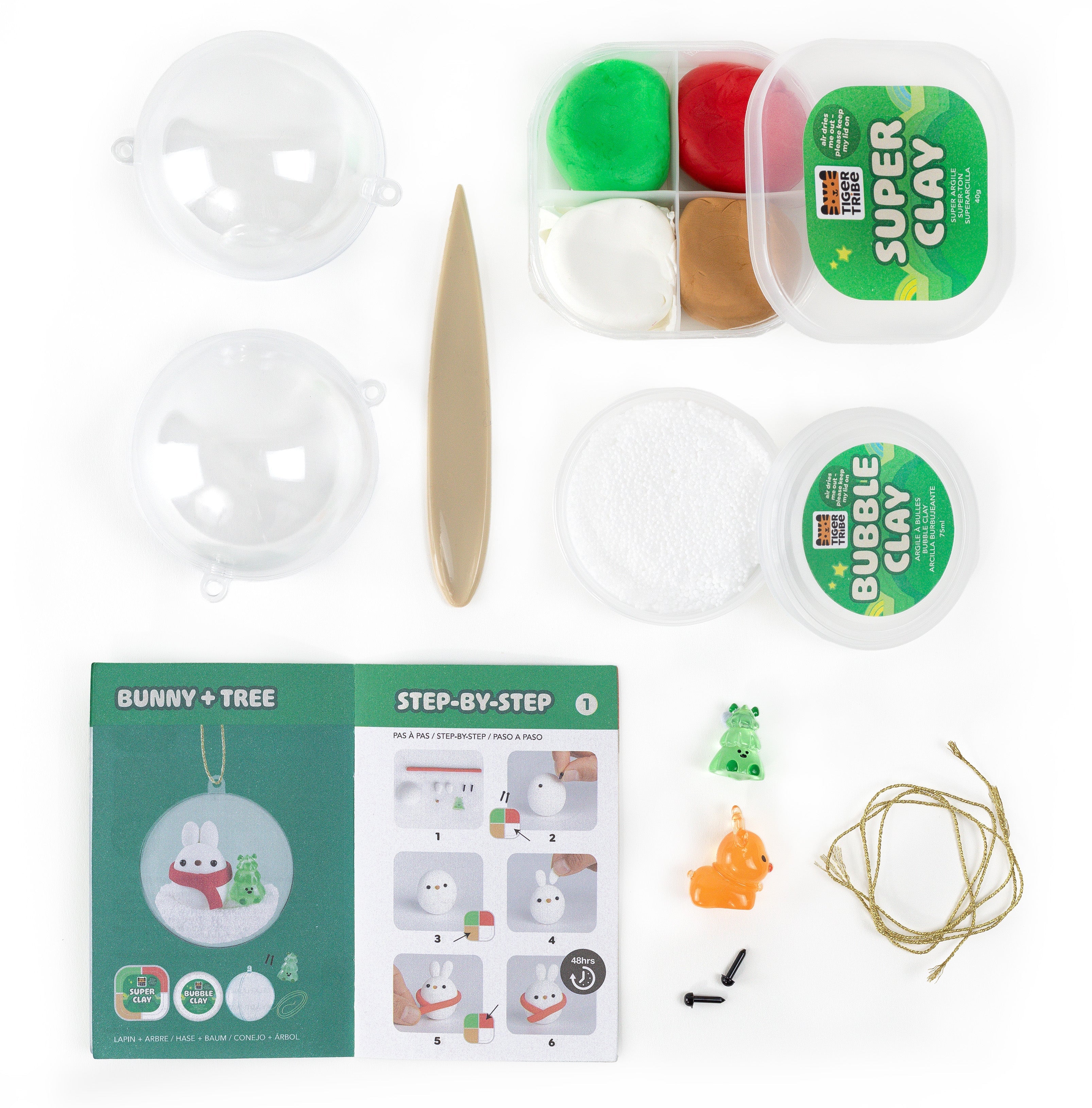 TIGER TRIBE - CLAY CRAFT | ORNAMENT KIT | BEAR & BUNNY