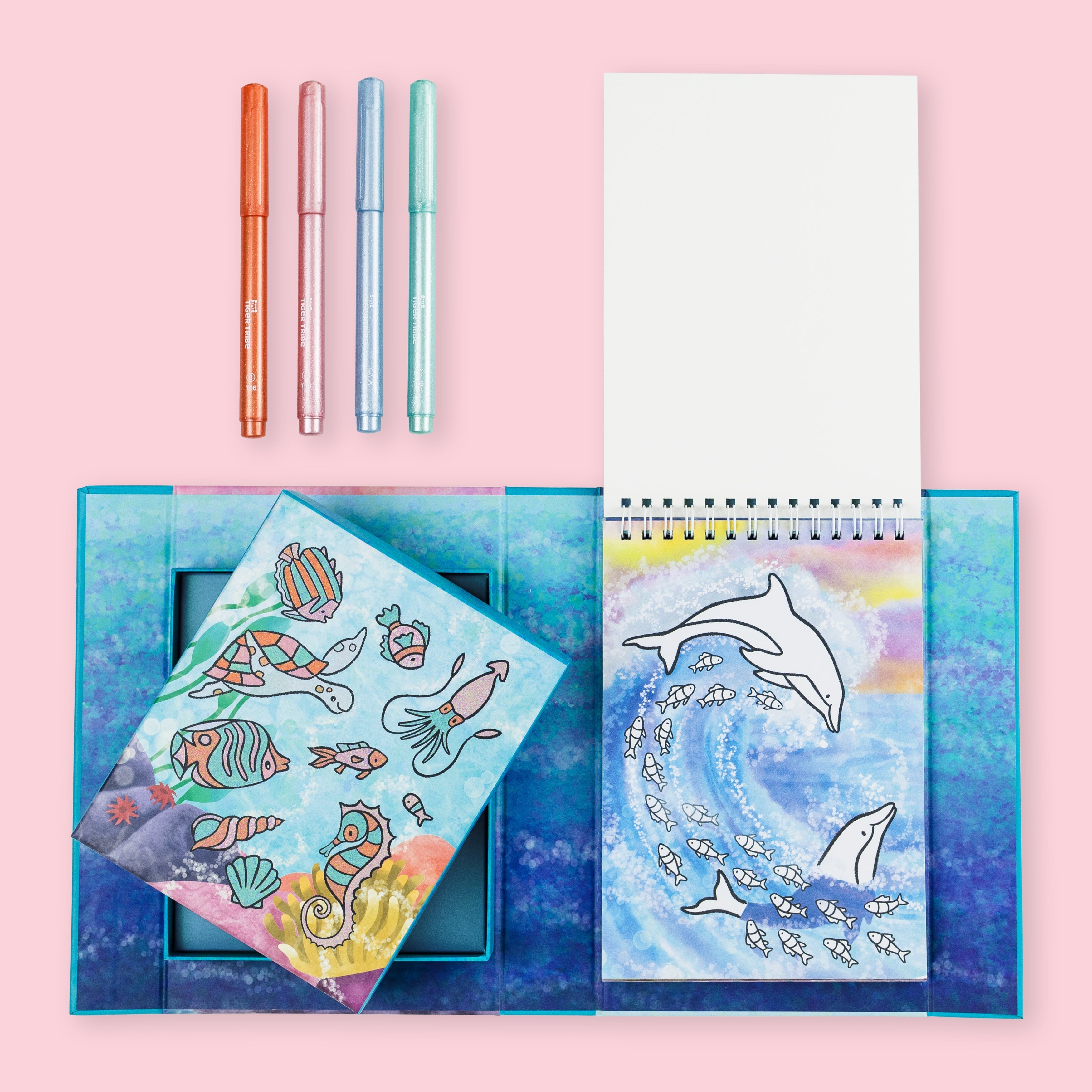 TIGER TRIBE - SHIMMER COLOURING SET | SEA LIFE