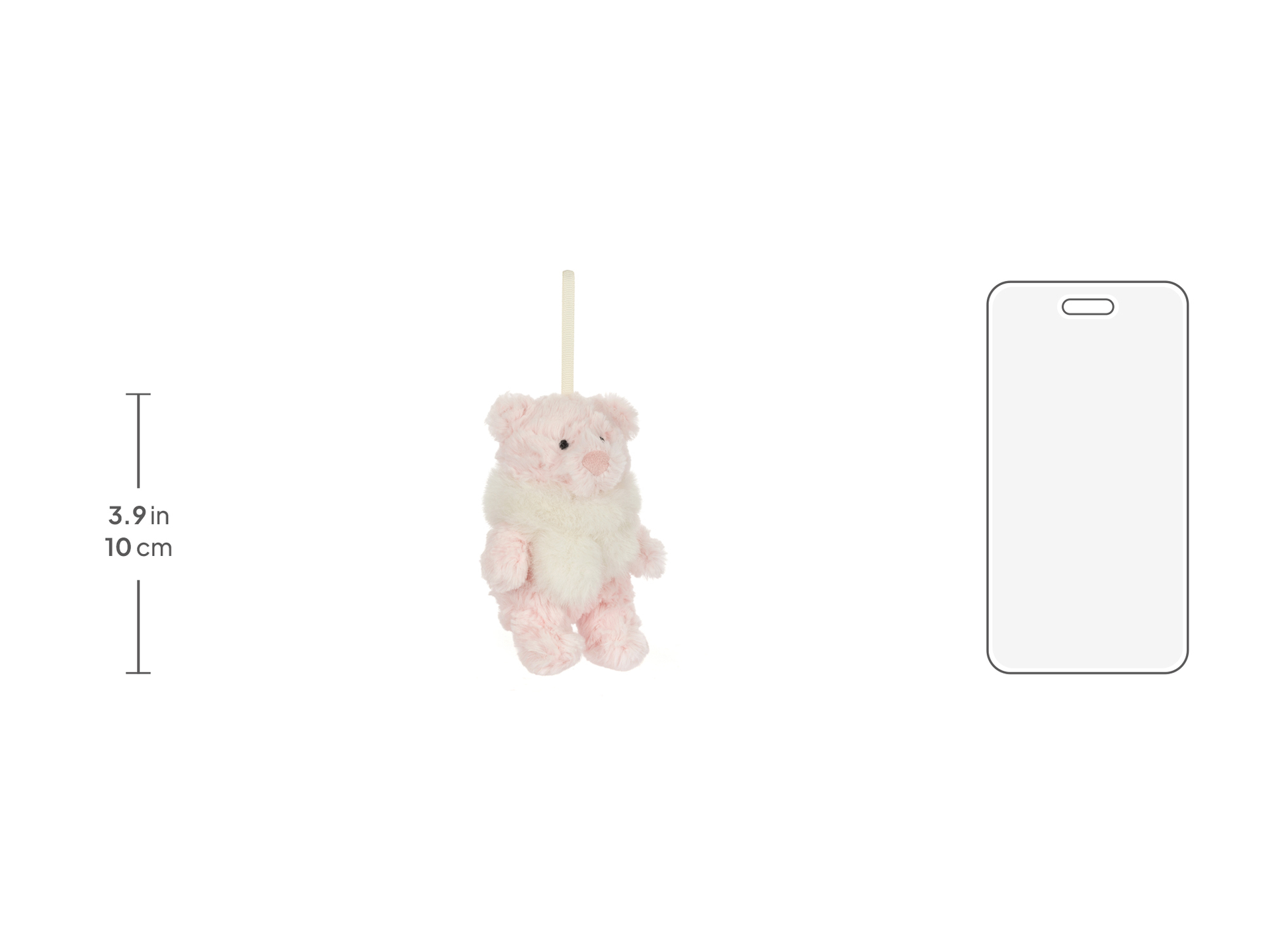 Jellycat Leola Bear Winter Warmer Decoration on the tree