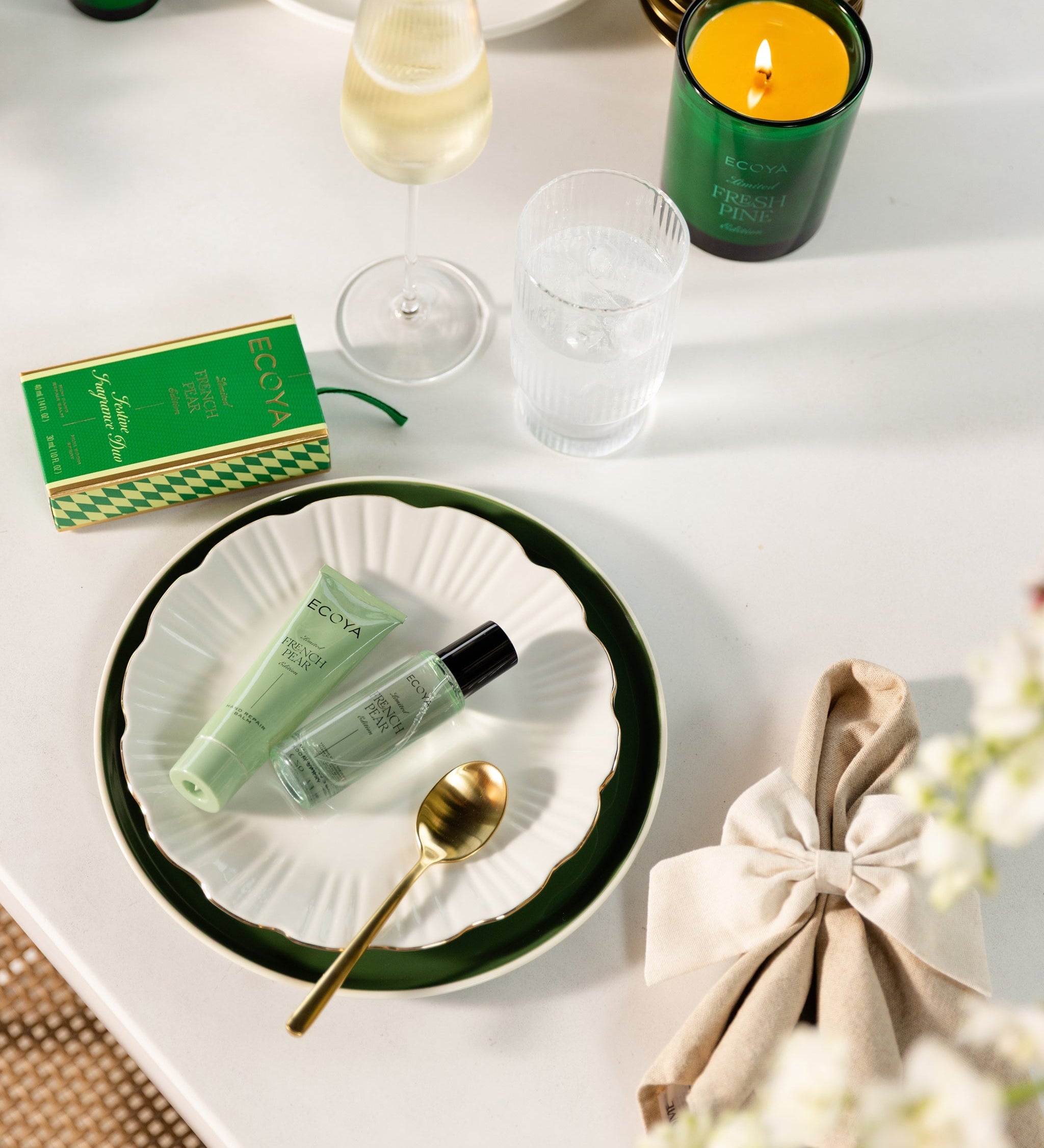 ECOYA French Pear Festive Fragrance Duo lifestyle