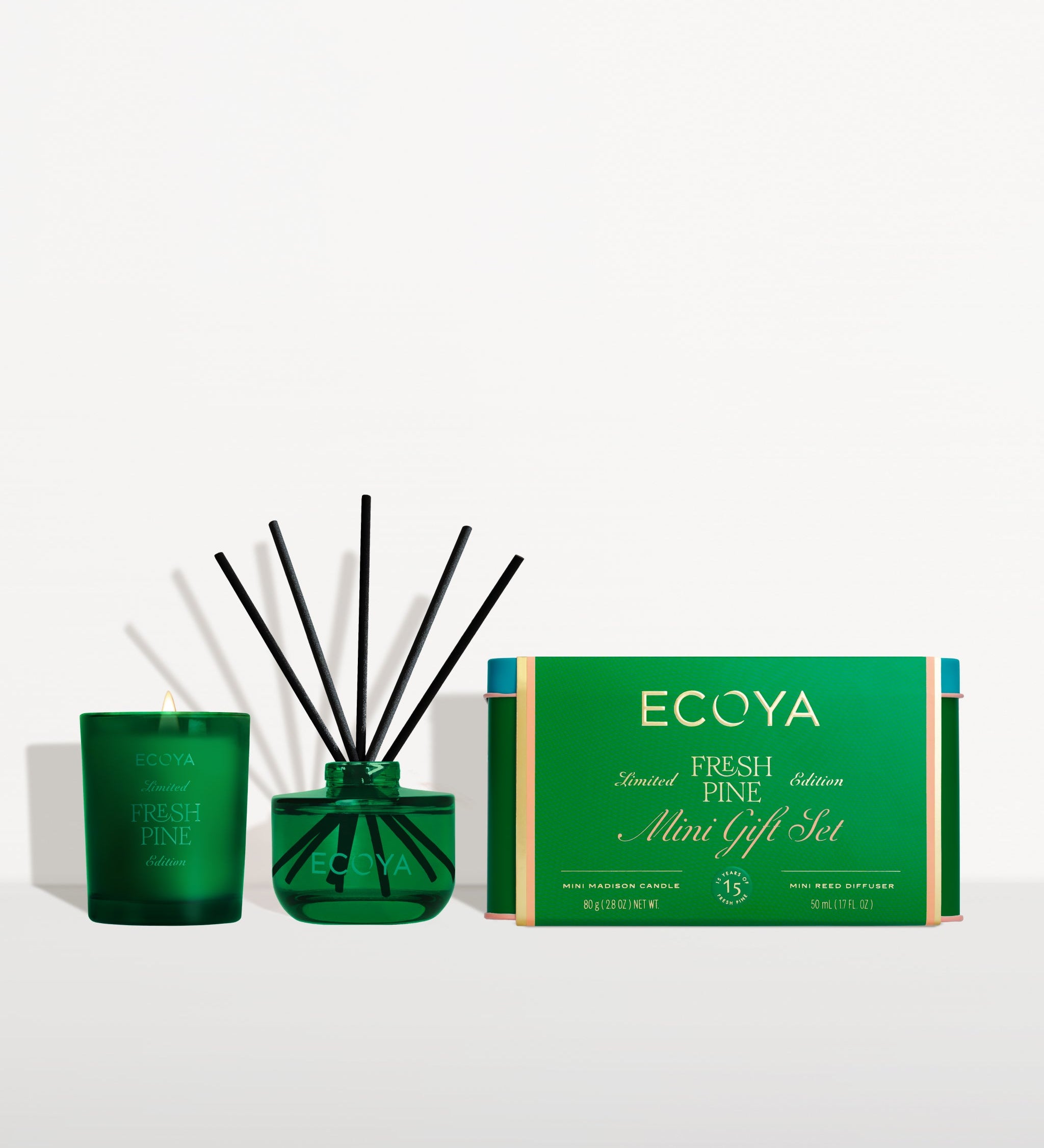 ECOYA Fresh Pine Mini Gift Set with festive tin packaging