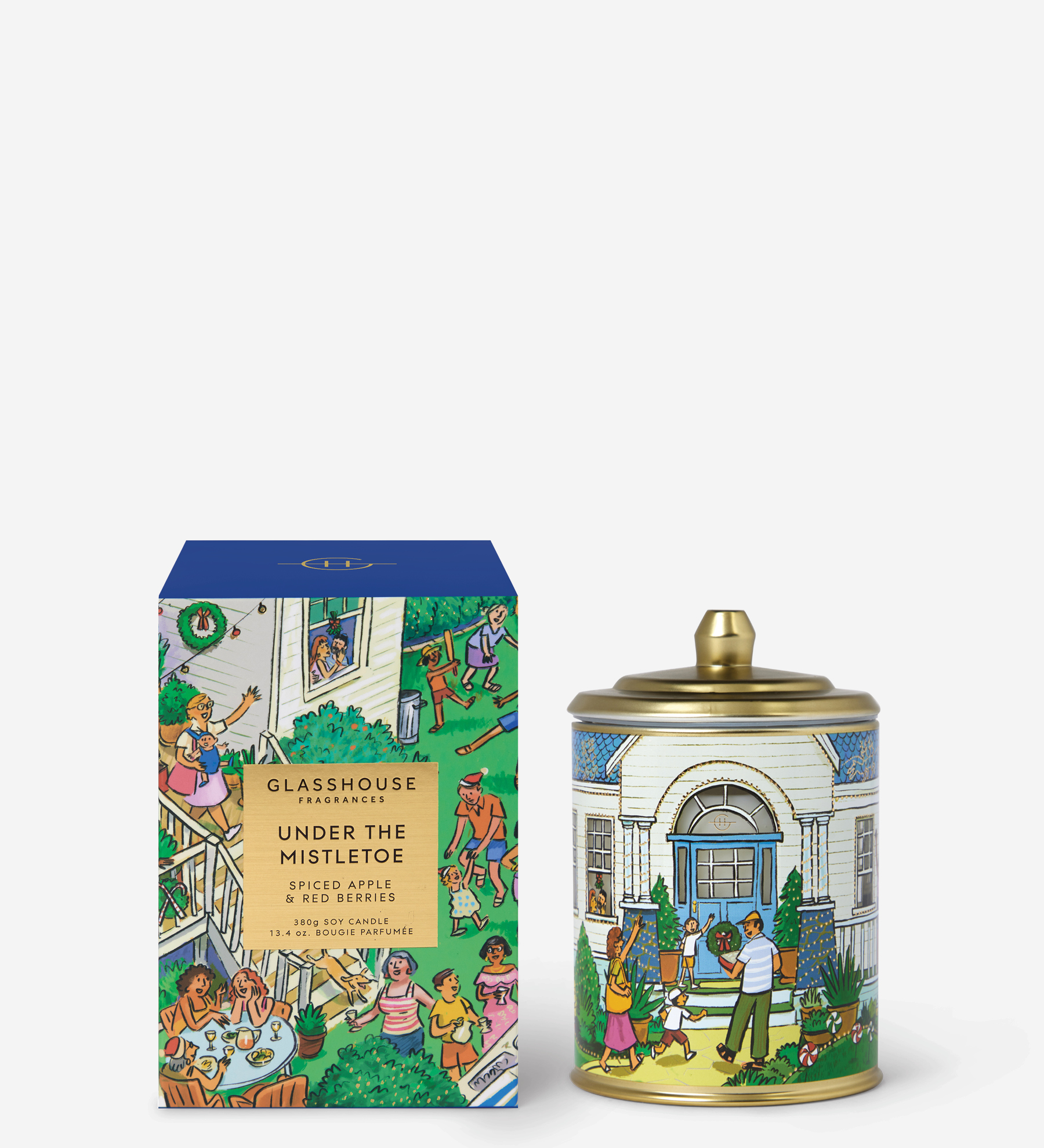 Glasshouse 380g Christmas Candle Under The Mistletoe
