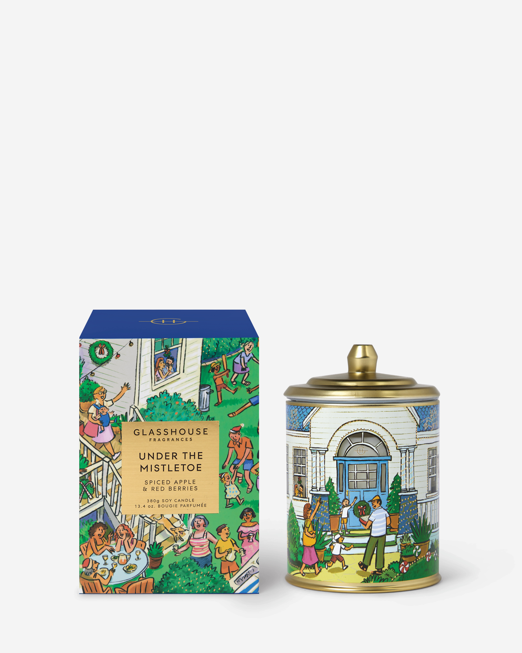 Glasshouse 380g Christmas Candle Under The Mistletoe