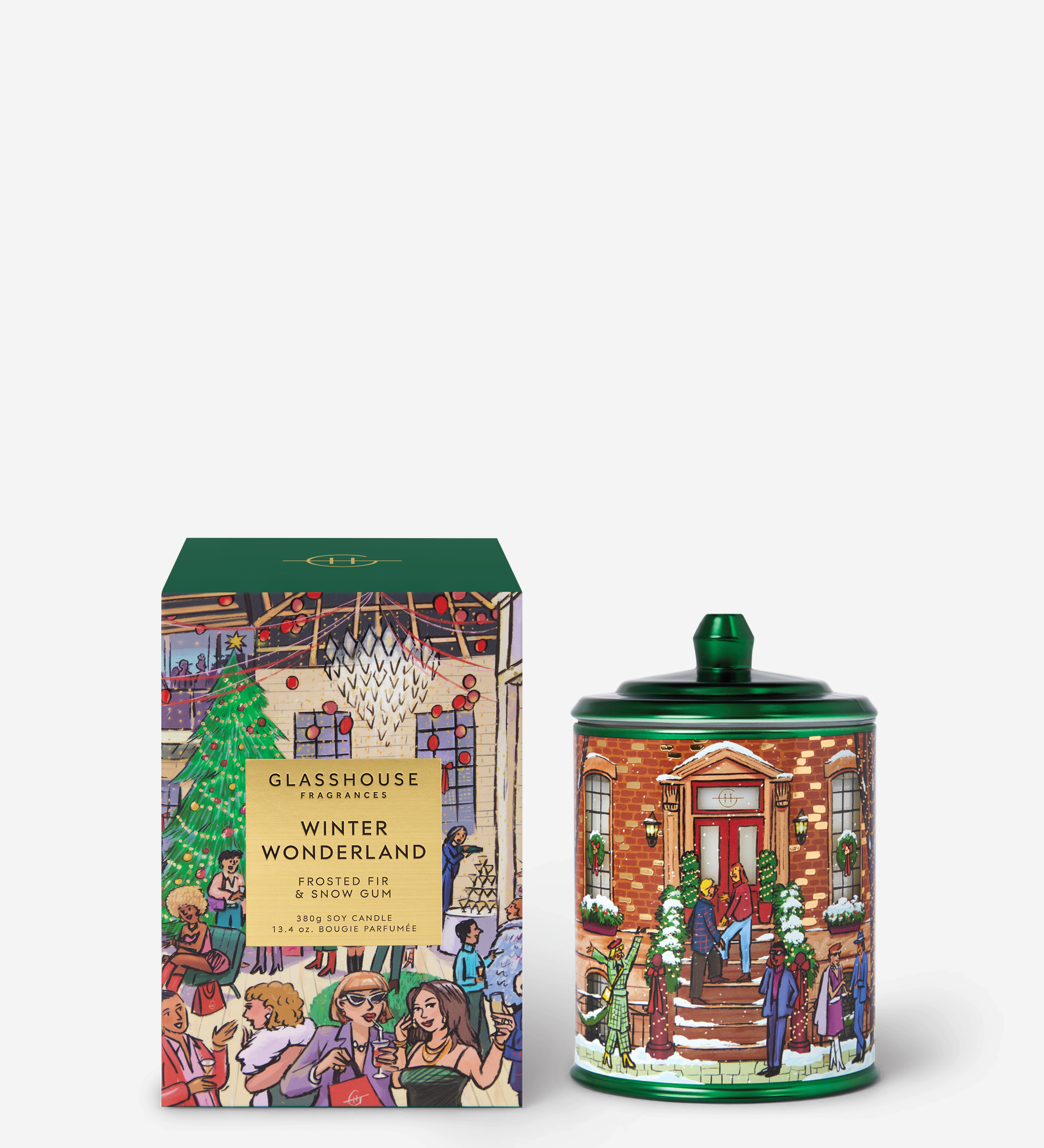 Glasshouse 380g Christmas Candle Winter Wonderland