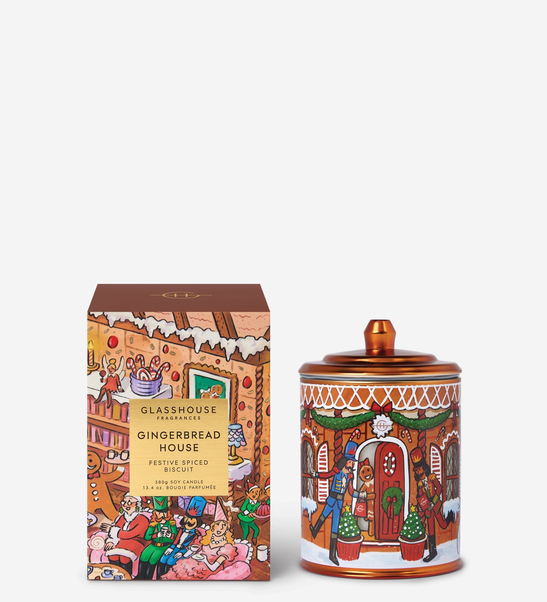 Glasshouse 380g Christmas Candle Gingerbread House