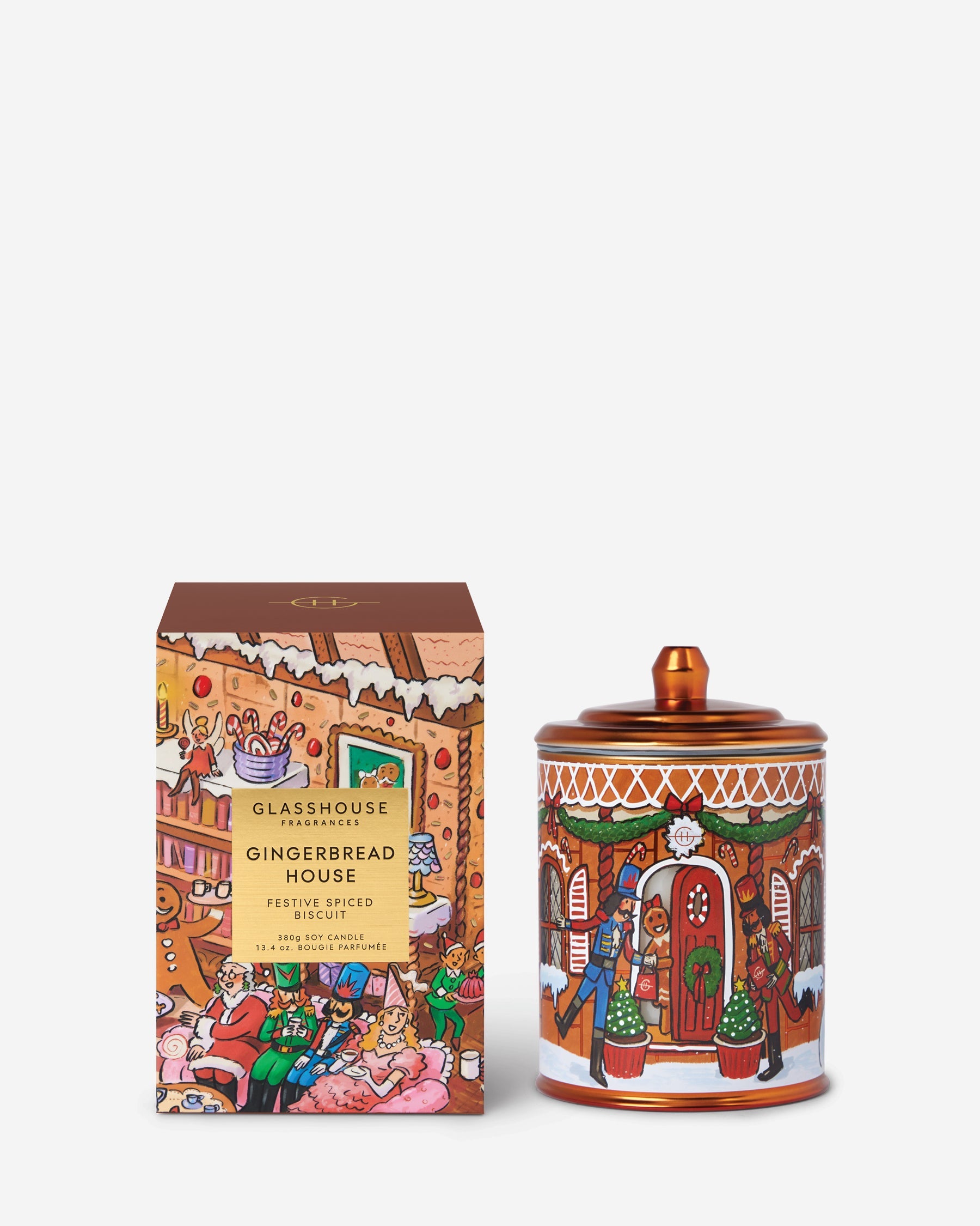 Glasshouse 380g Christmas Candle Gingerbread House