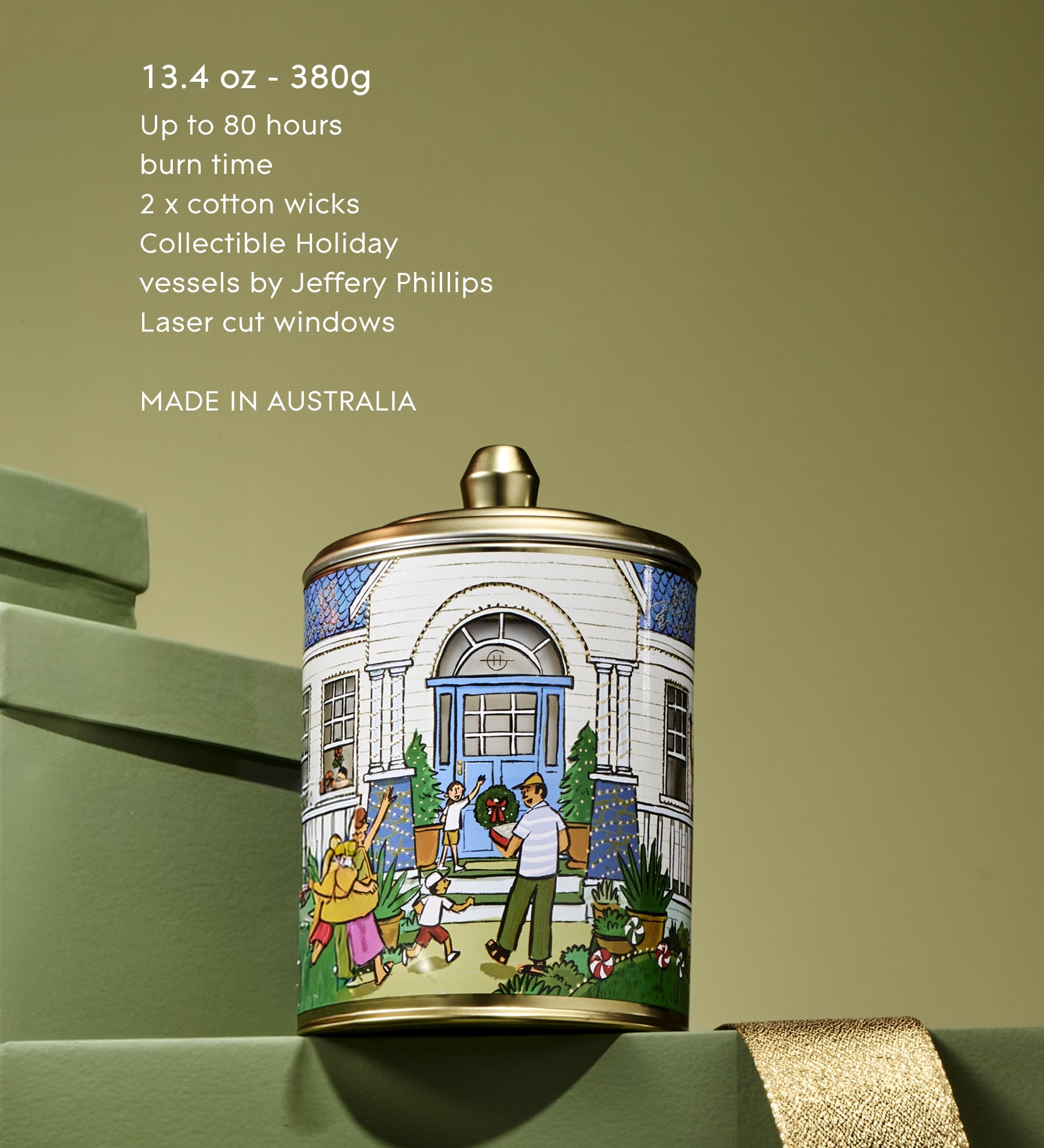 GLASSHOUSE - 380G CHRISTMAS CANDLE | UNDER THE MISTLETOE