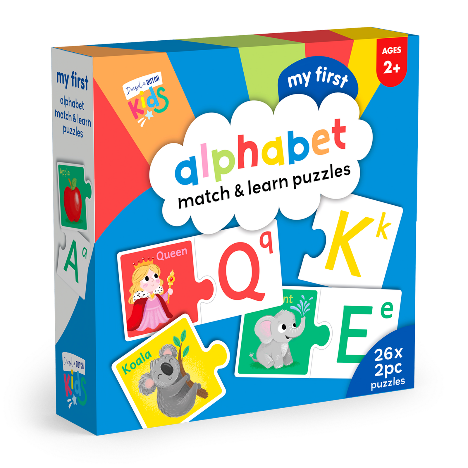 DIESEL & DUTCH - D&D KIDS MY FIRST 52PC ALPHABET MATCH & LEARN PUZZLES