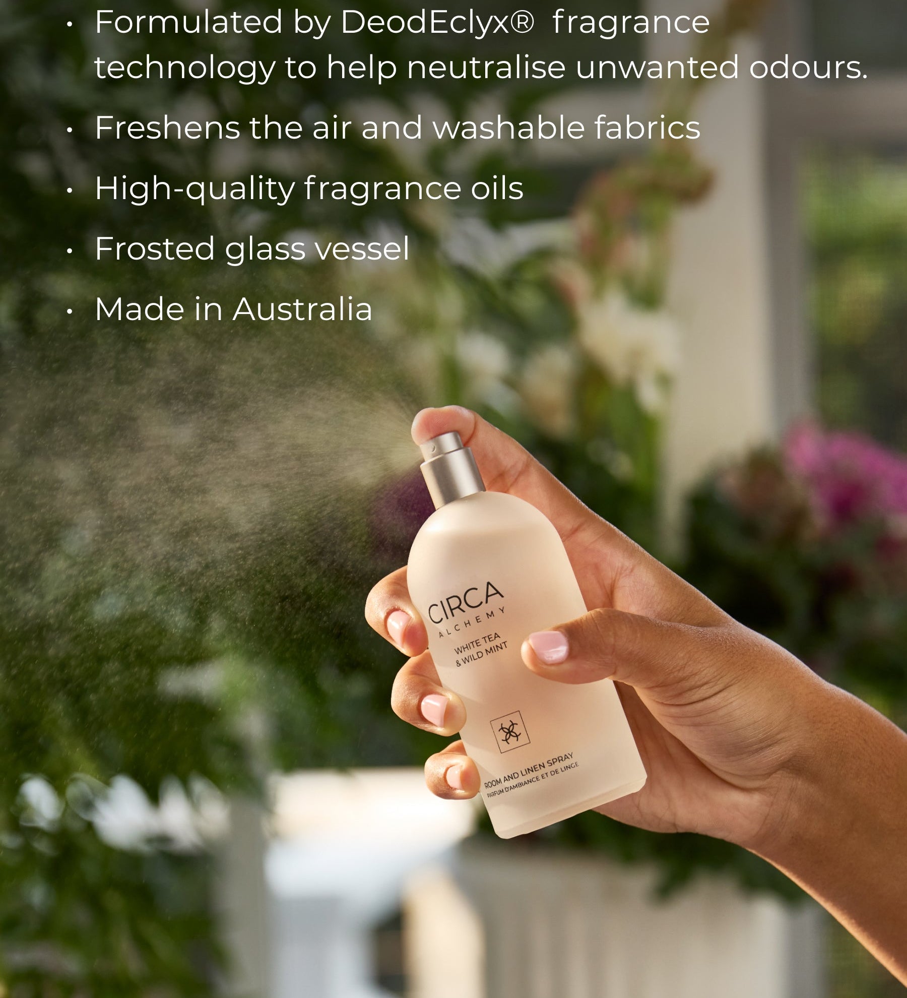 CIRCA Alchemy Room & Linen Spray 100ml White Tea & Wild Mint