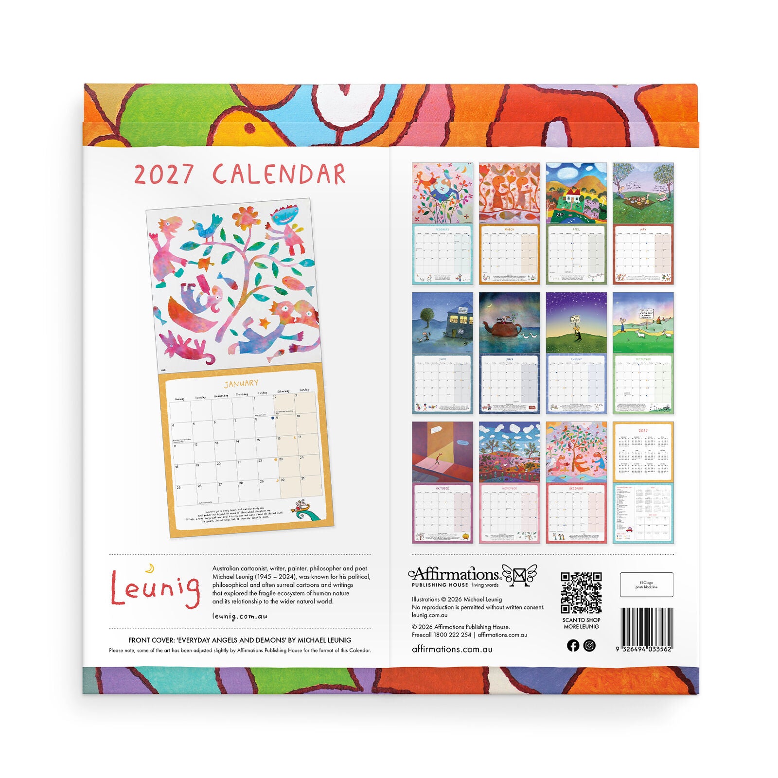 LEUNIG - 2027 WALL CALENDAR | SQUARE