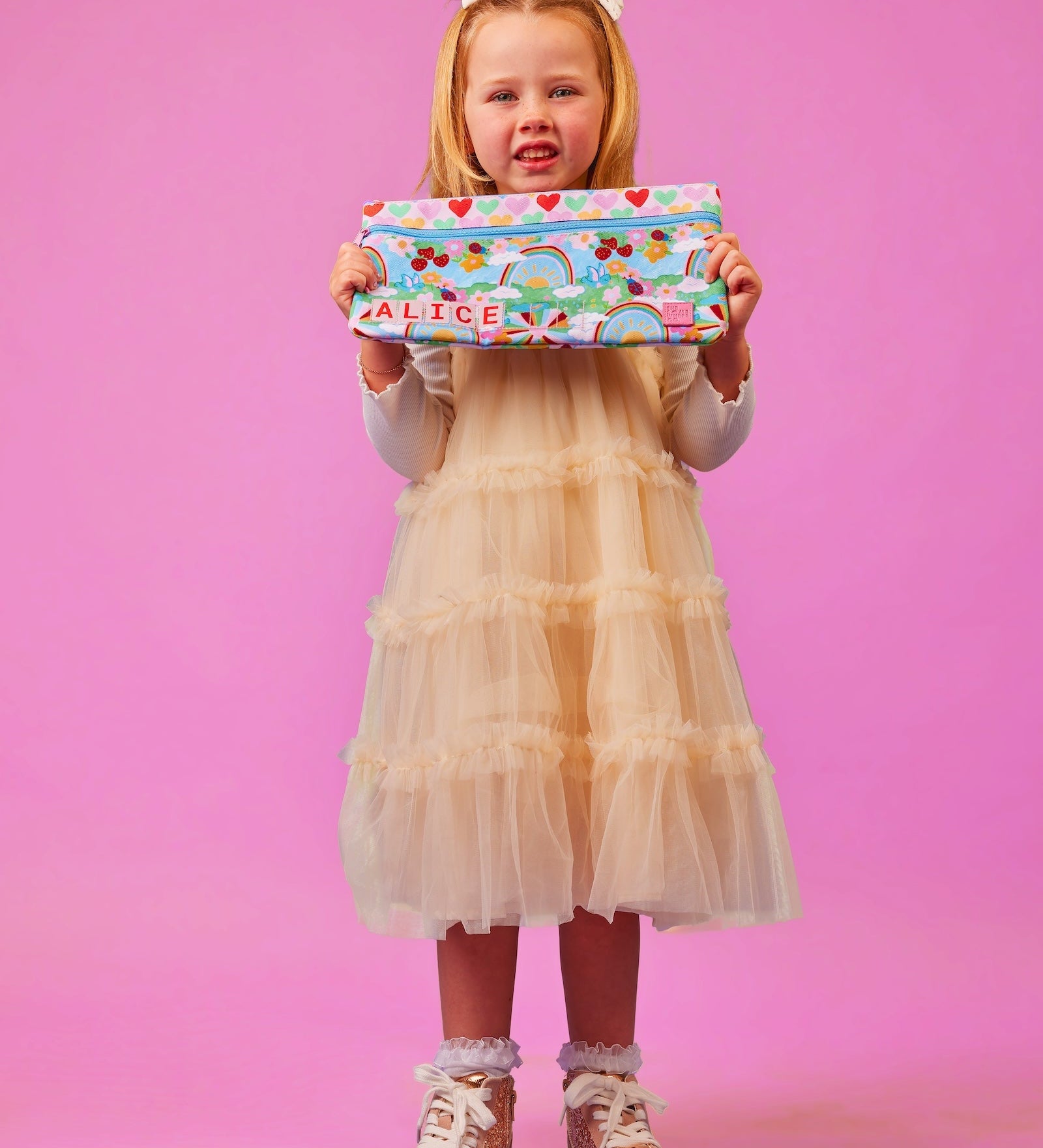 THE SOMEWHERE CO - MINI ID PENCIL CASE | RAINBOW GARDEN