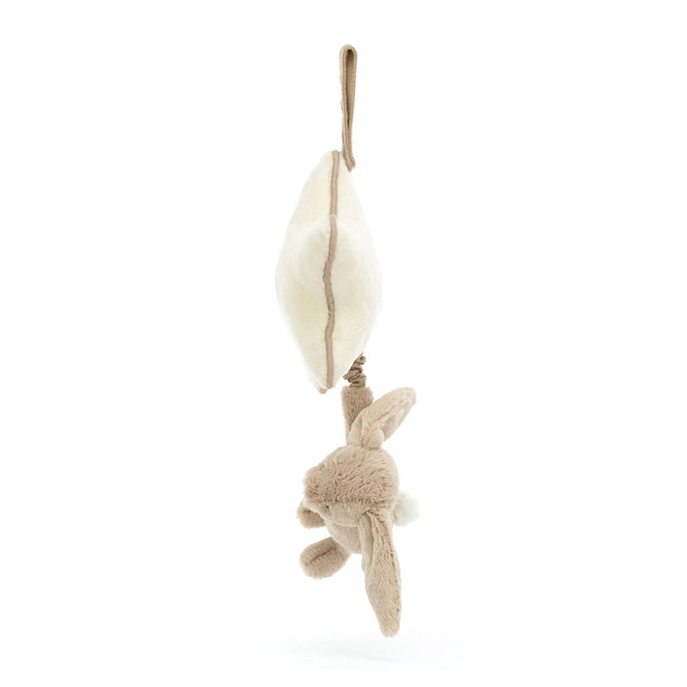 Jellycat Bashful Beige Bunny Musical Pull view 2