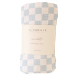 Alimrose muslin swaddle in blue check