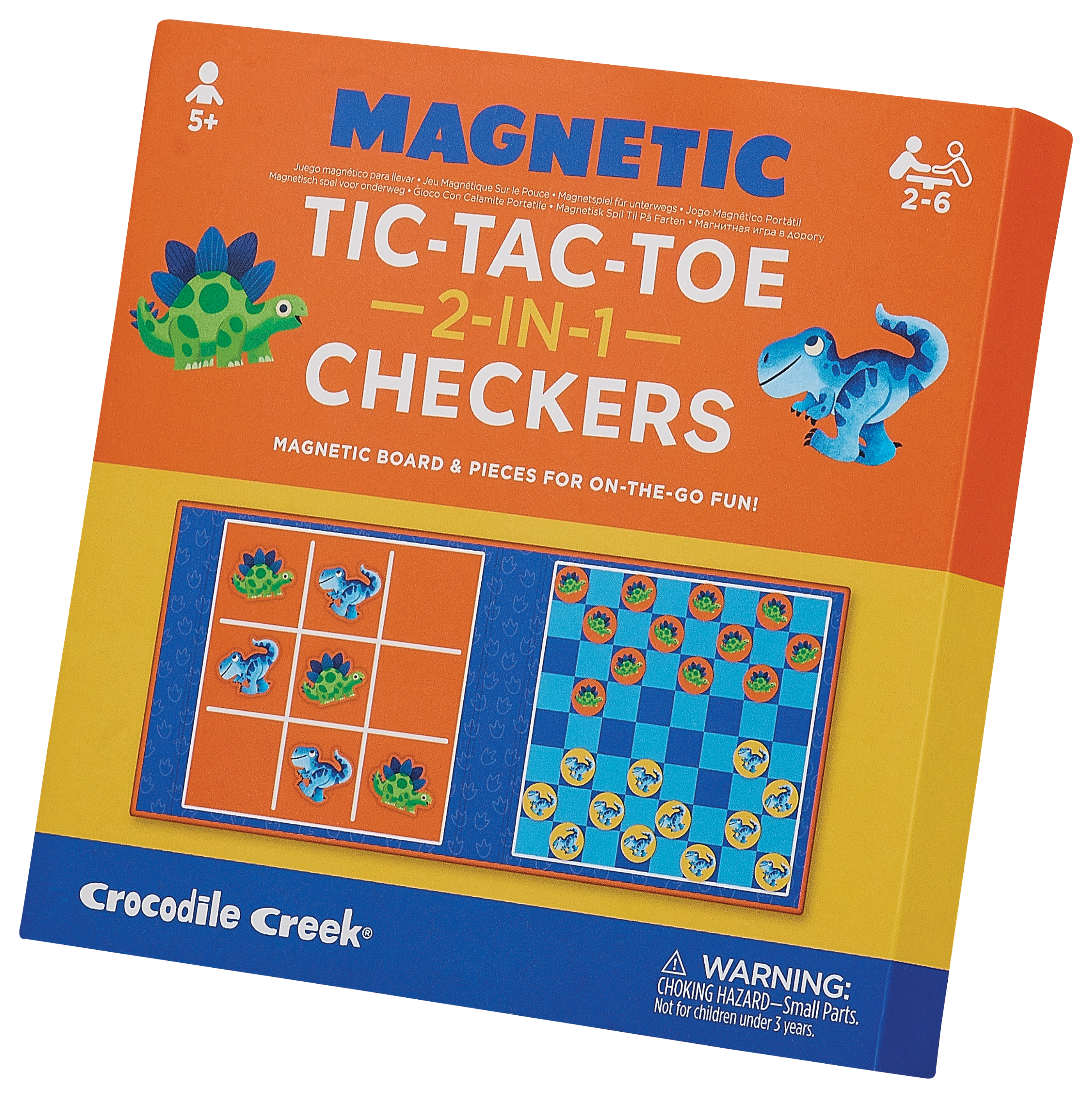CROCODILE CREEK - MAGNETIC GAME | TIC TAC TOE & CHECKERS | DINO