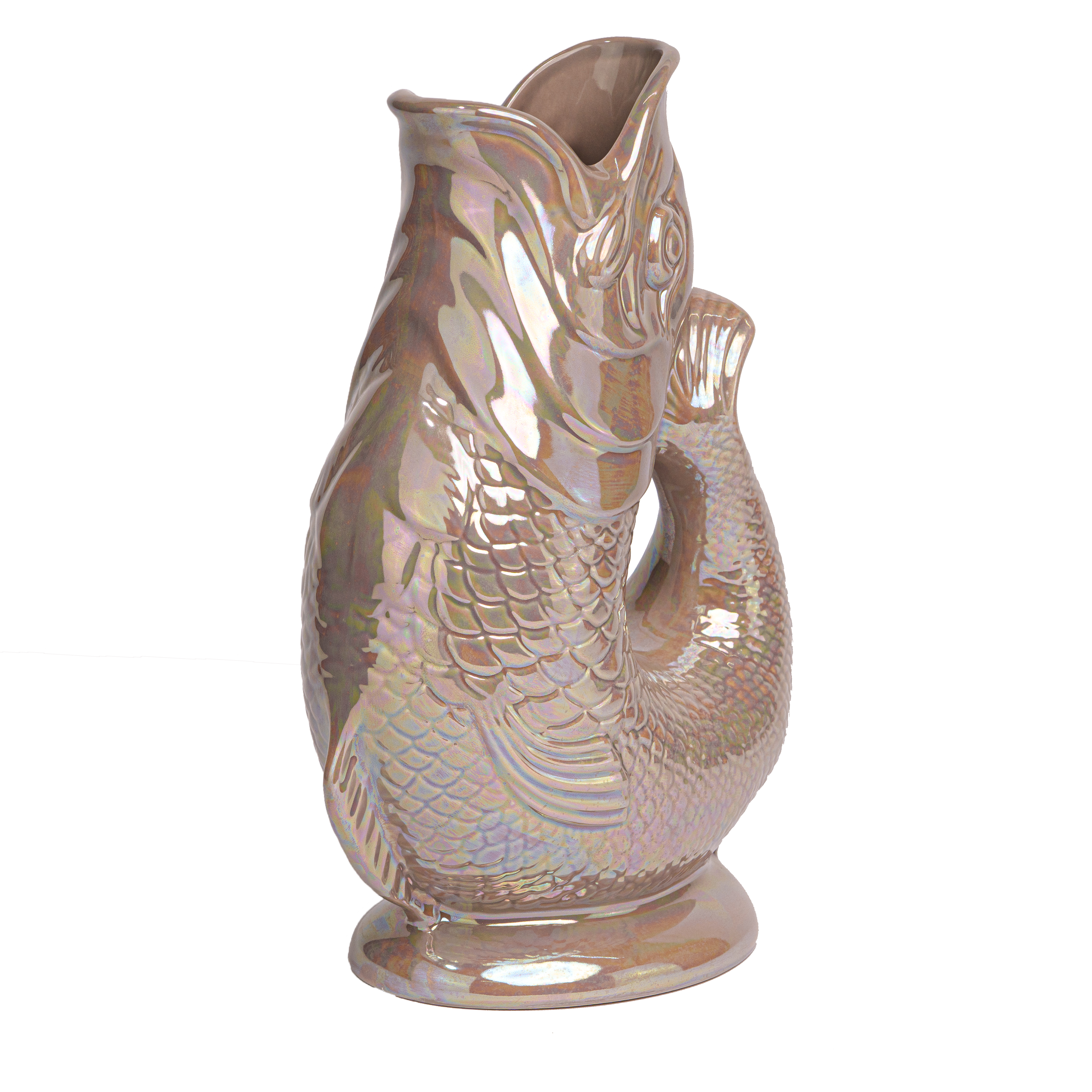 THE ORIGINAL GLUGGLE JUG FACTORY - ORIGINAL GLUGGLE JUG (XL) | MUSHROOM LUSTRE
