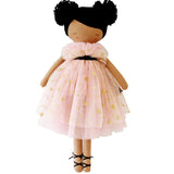 Alimrose Halle ballerina doll ebony pom-pom hair