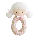Alimrose Audrey grab rattle in Blossom Lily Pink