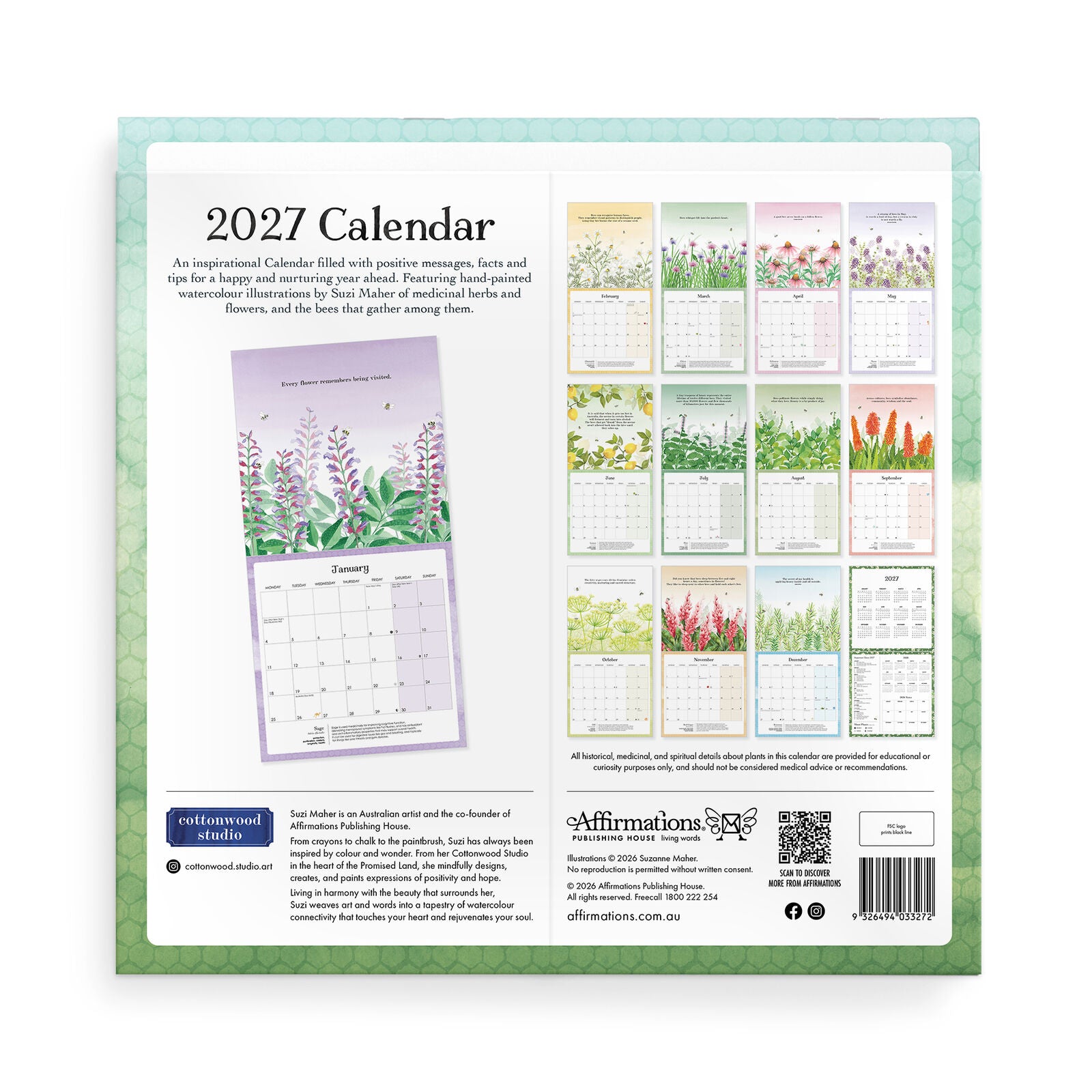 AFFIRMATIONS - 2027 WALL CALENDAR | NATURE
